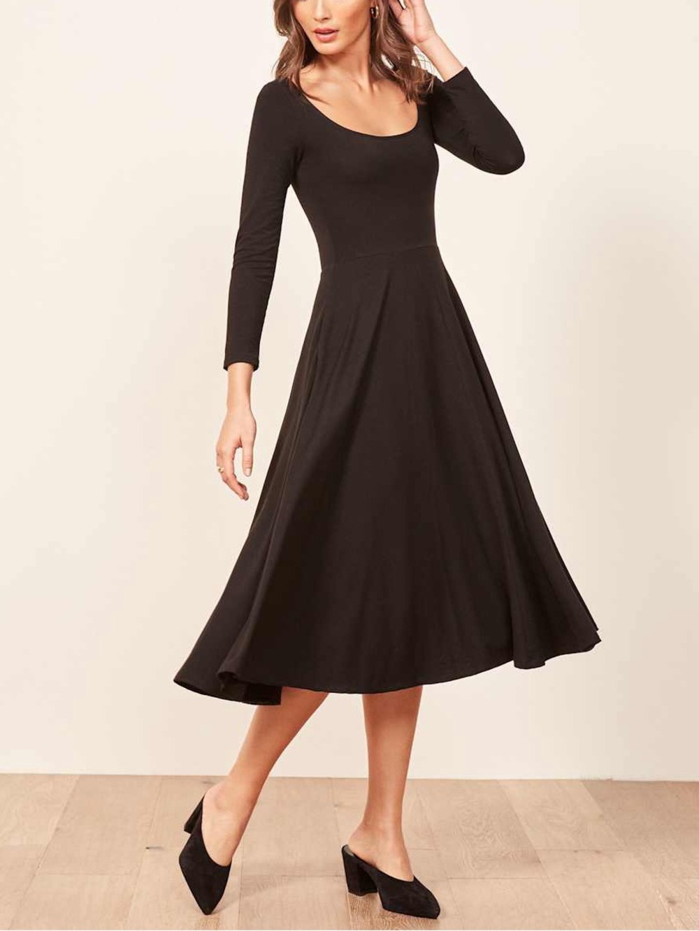 Reformation Jeans Lou Dress in Black | Size XL